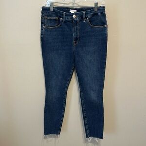 Good American Good Legs Raw Hem Skinny Jeans